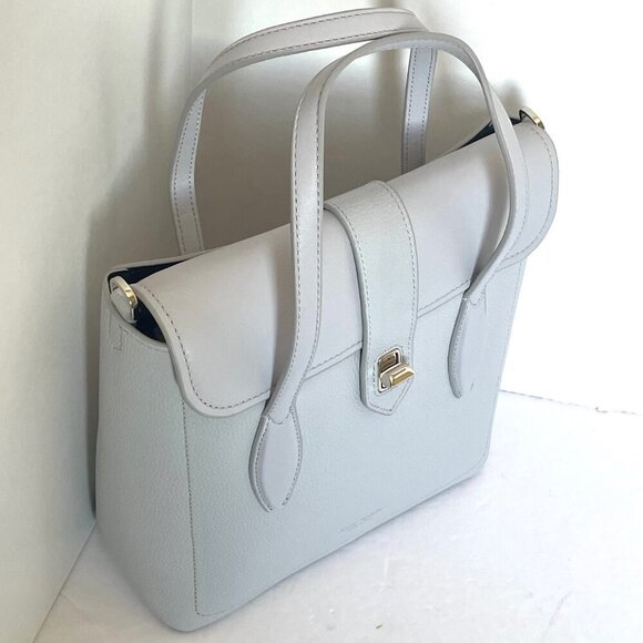 Kate Spade North South Mini Tote Crossbody Small Gray Leather Handbag Essential - Picture 4 of 12